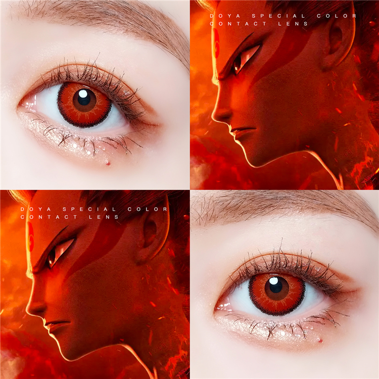doya dragon eye 龙目红 年抛cosplay美瞳 红色