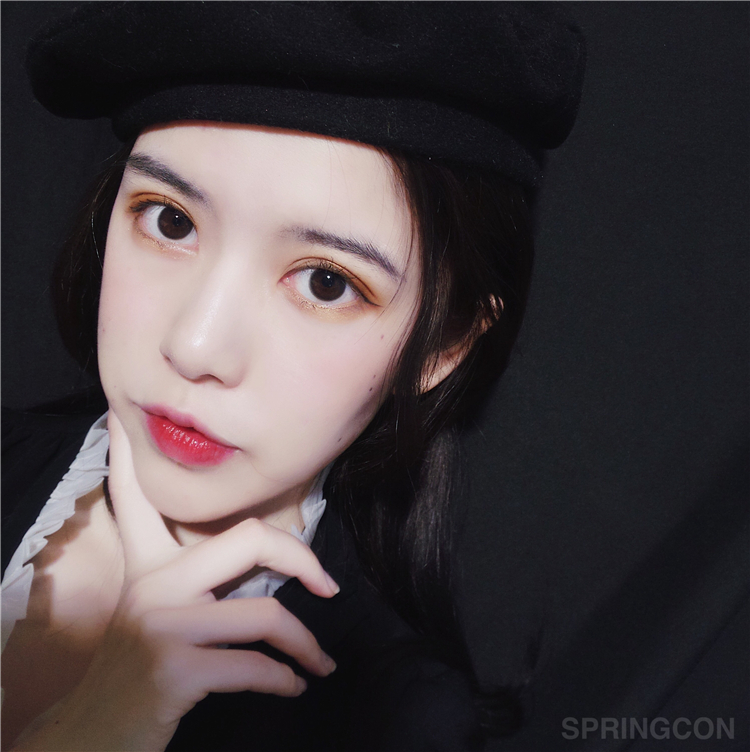 springcon 小韵黑 年抛自然直径日常美瞳 黑色